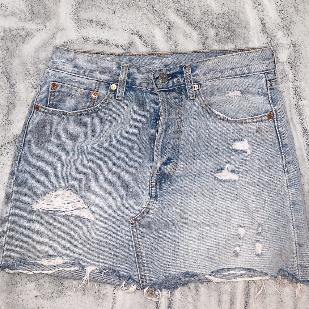 Levi Deconstructed Denim Skirt
